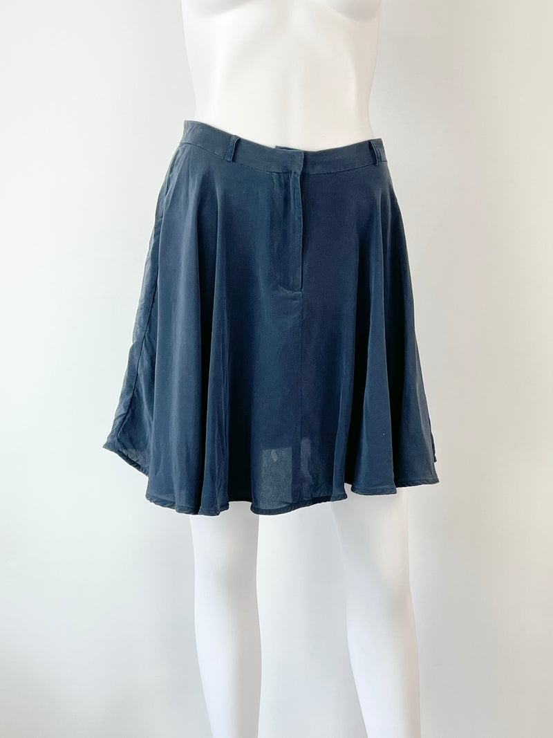 Zimmermann Navy Blue Silk Mini Skirt - AU8
