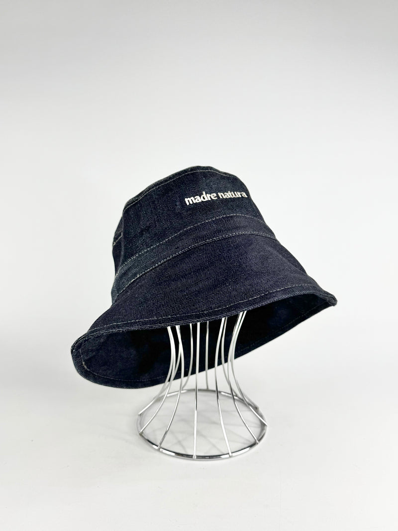 Madre Nature 'Happy Wonderer' Denim Bucket Hat NWT