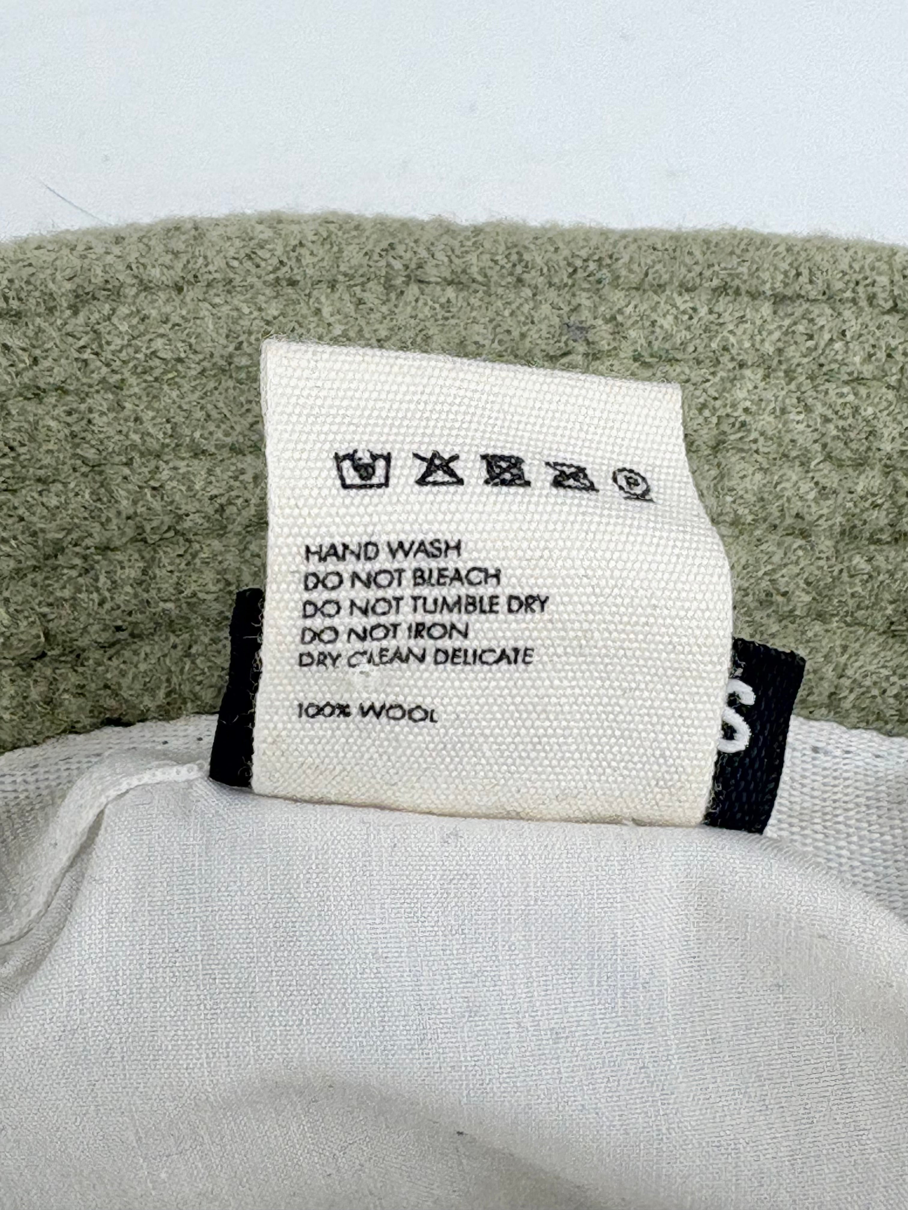 Jacquemus Sage Green Felted Drawstring Bucket Hat