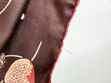 Vintage Pierre Cardin Dark Chocolate Silk Scarf