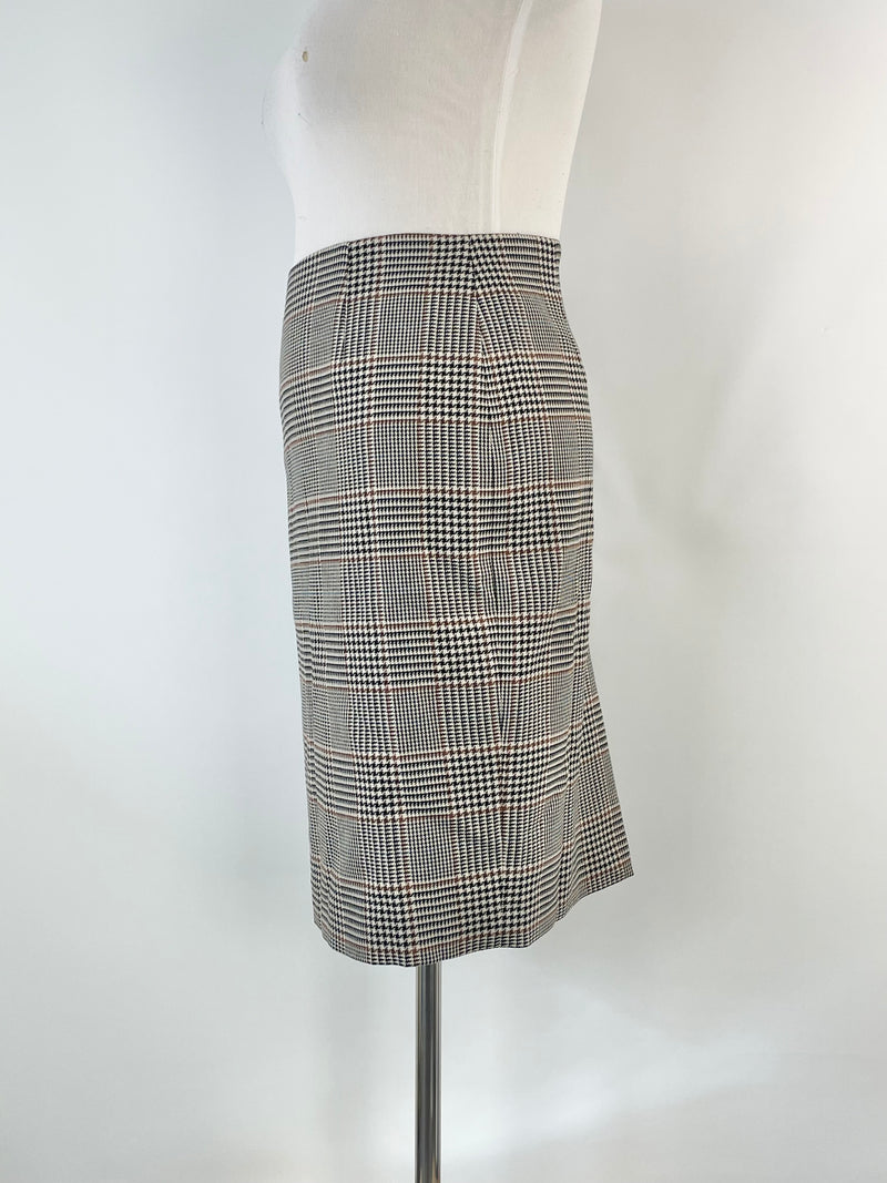 Hobbs London Multicolour Houndstooth 'Sophia' Skirt - AU12