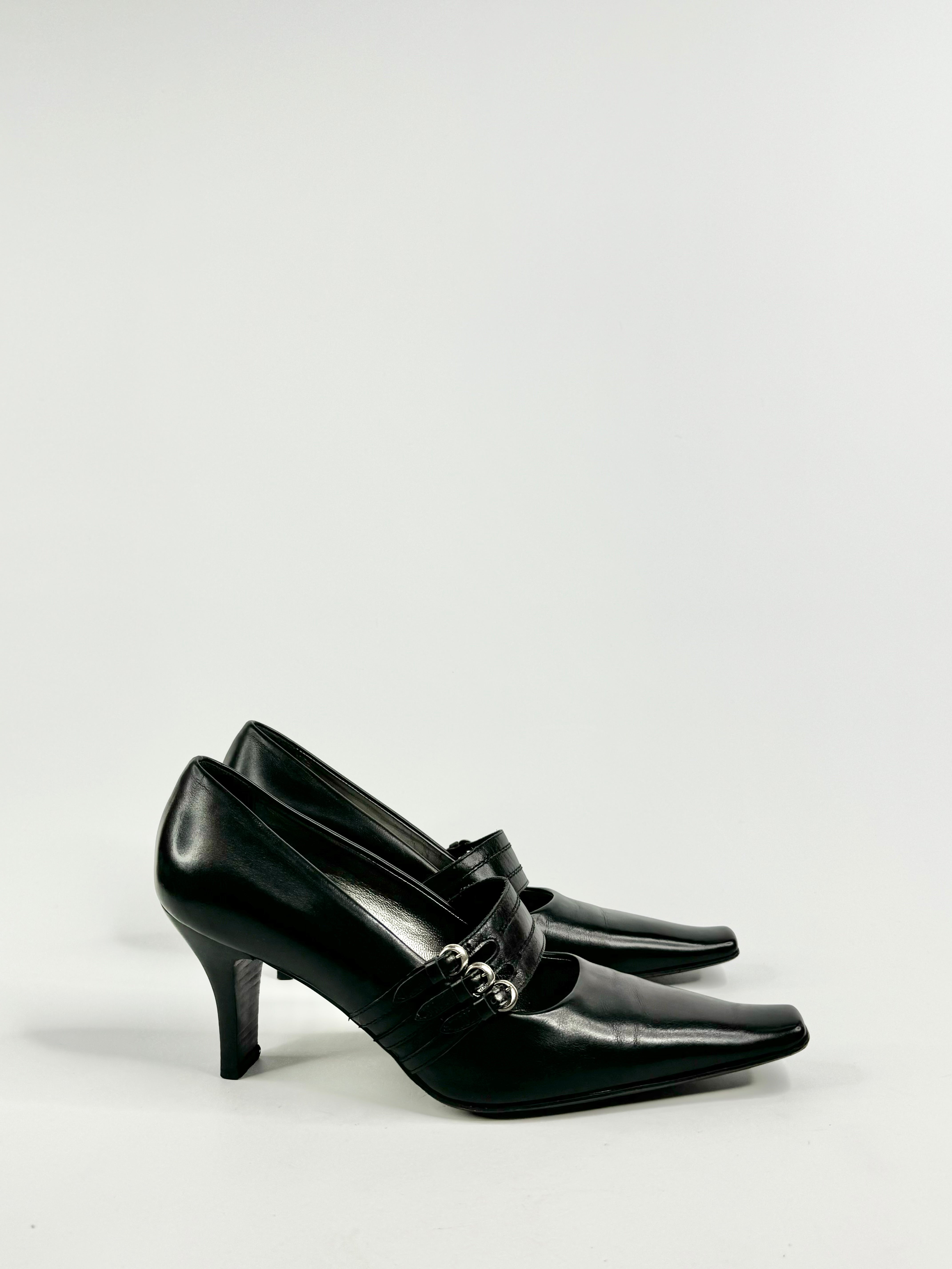 Vintage Bottega Pointed Toe Mary Janes - EU40.5
