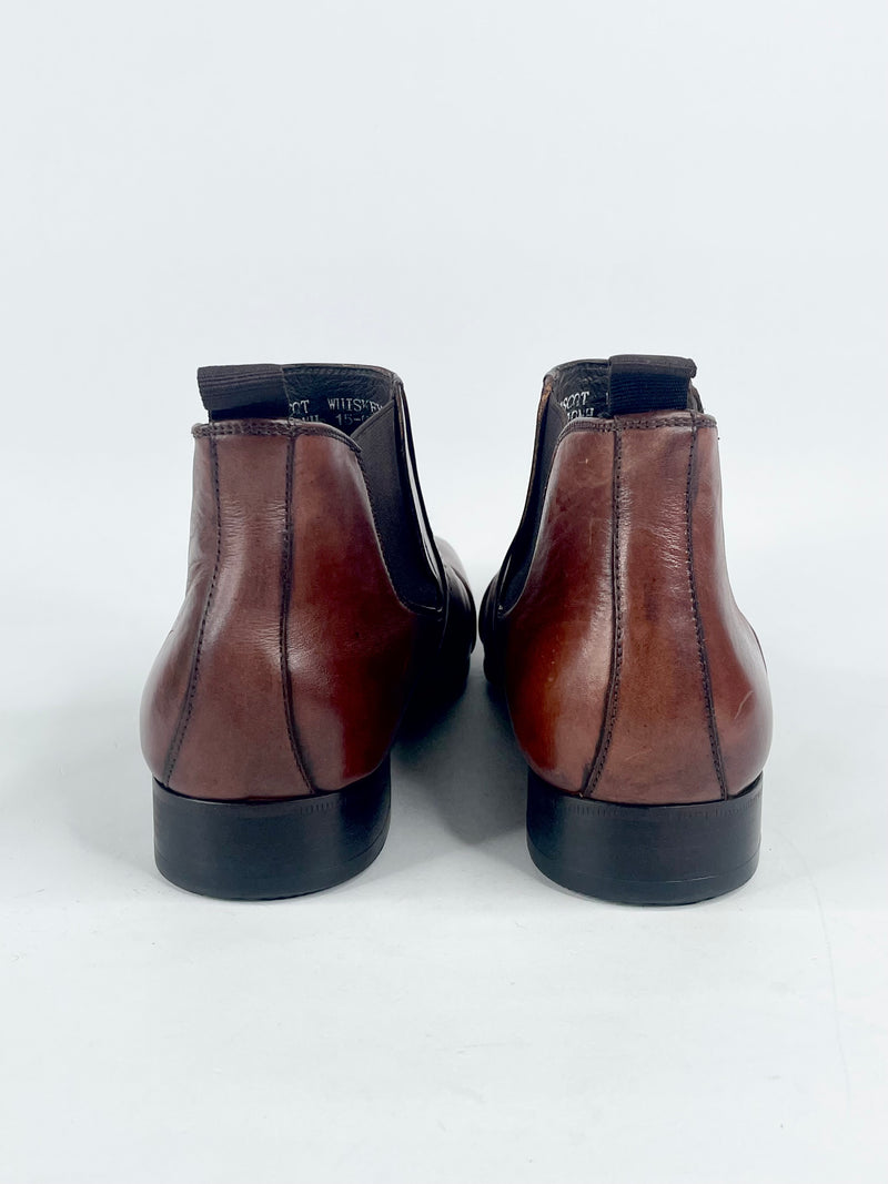 Batsanis Whiskey Leather 'Mascot' Gussett Boots - EU40