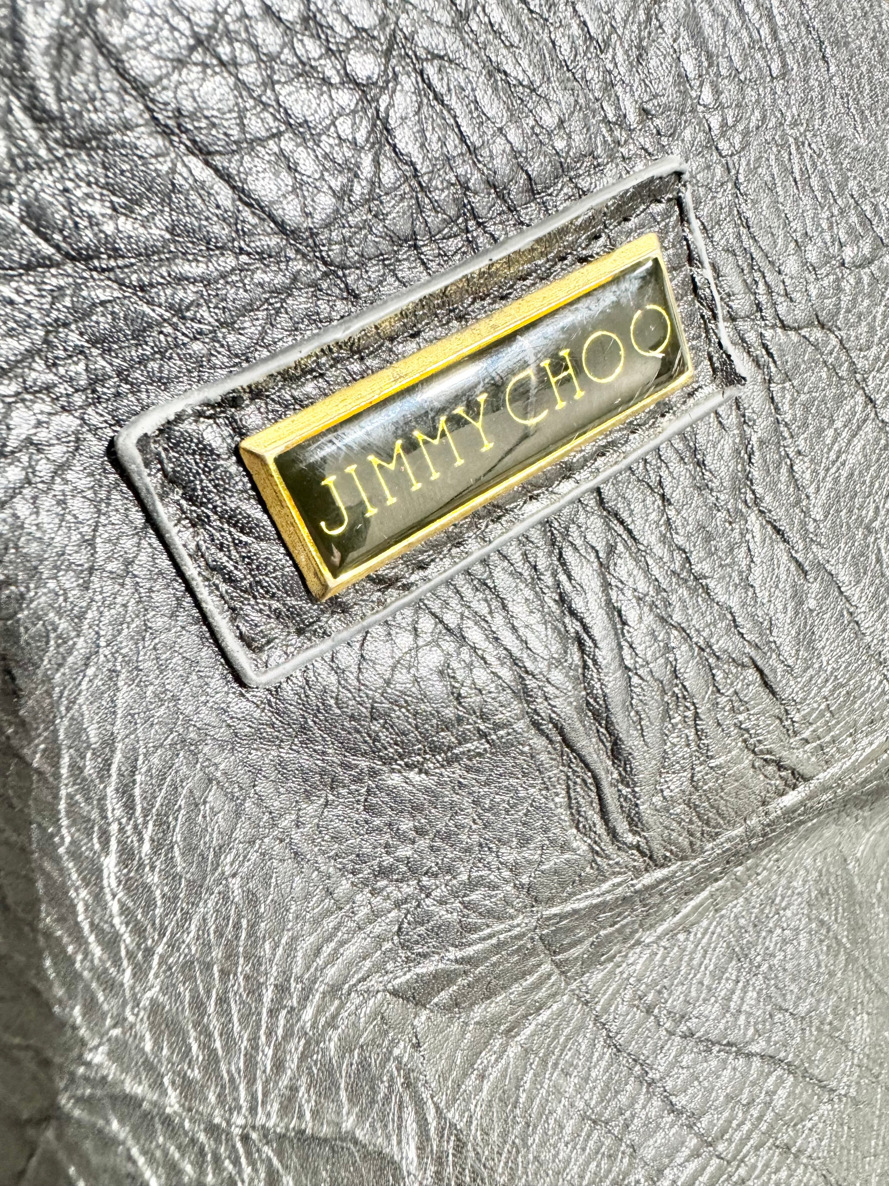Jimmy Choo Black Leather Hobo Bag