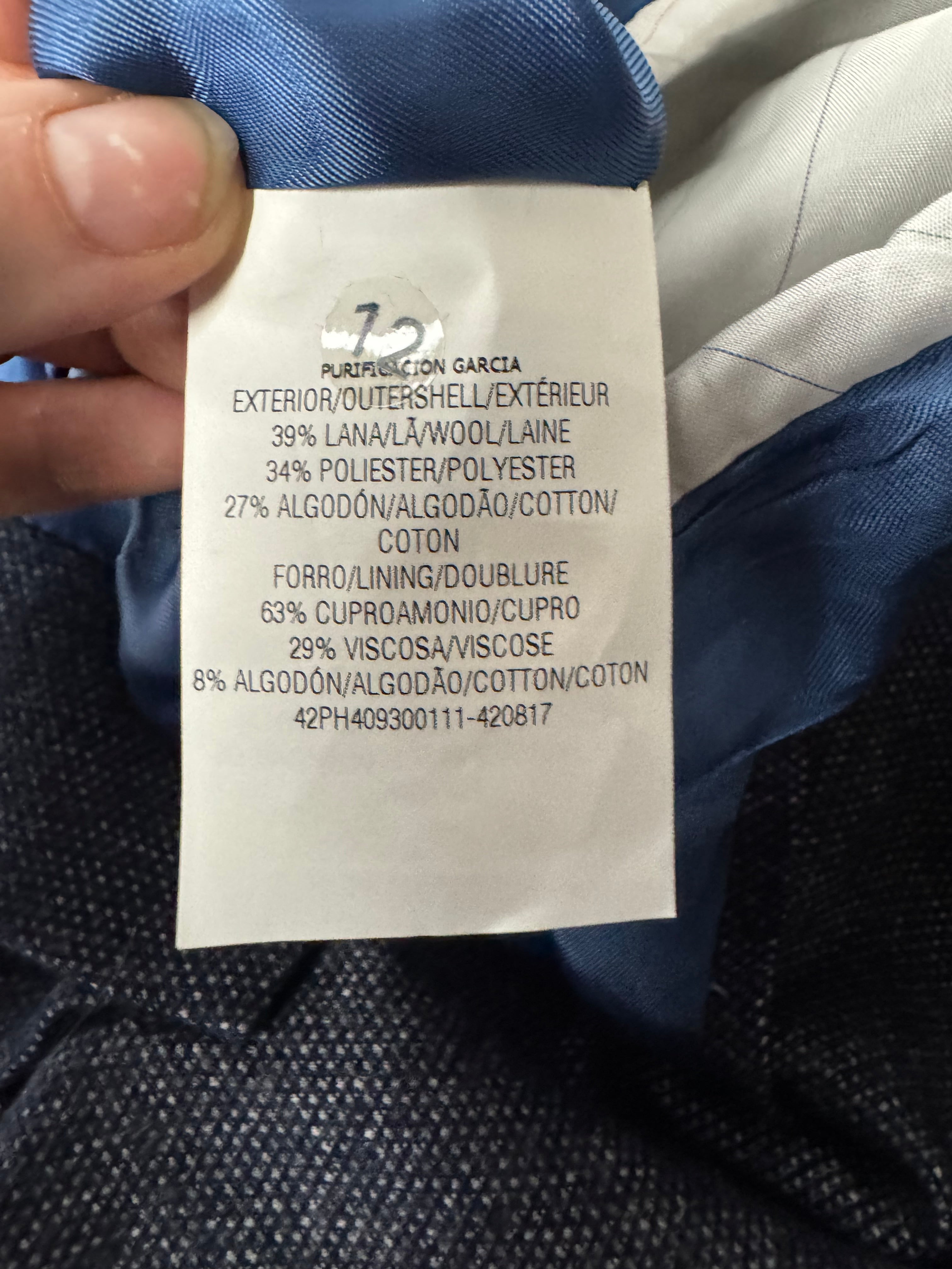 Purification Garcia Italian Made Blue Blazer - 50