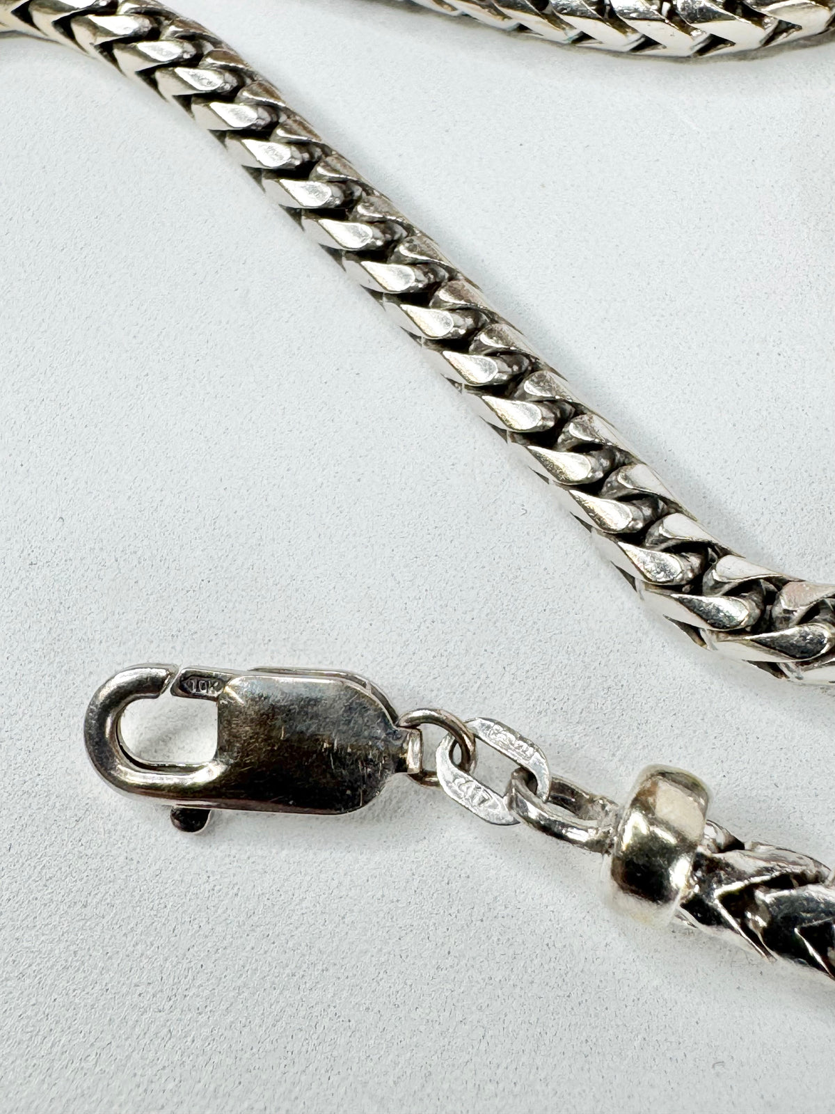 10ct White Gold Large Snake Chain Necklace