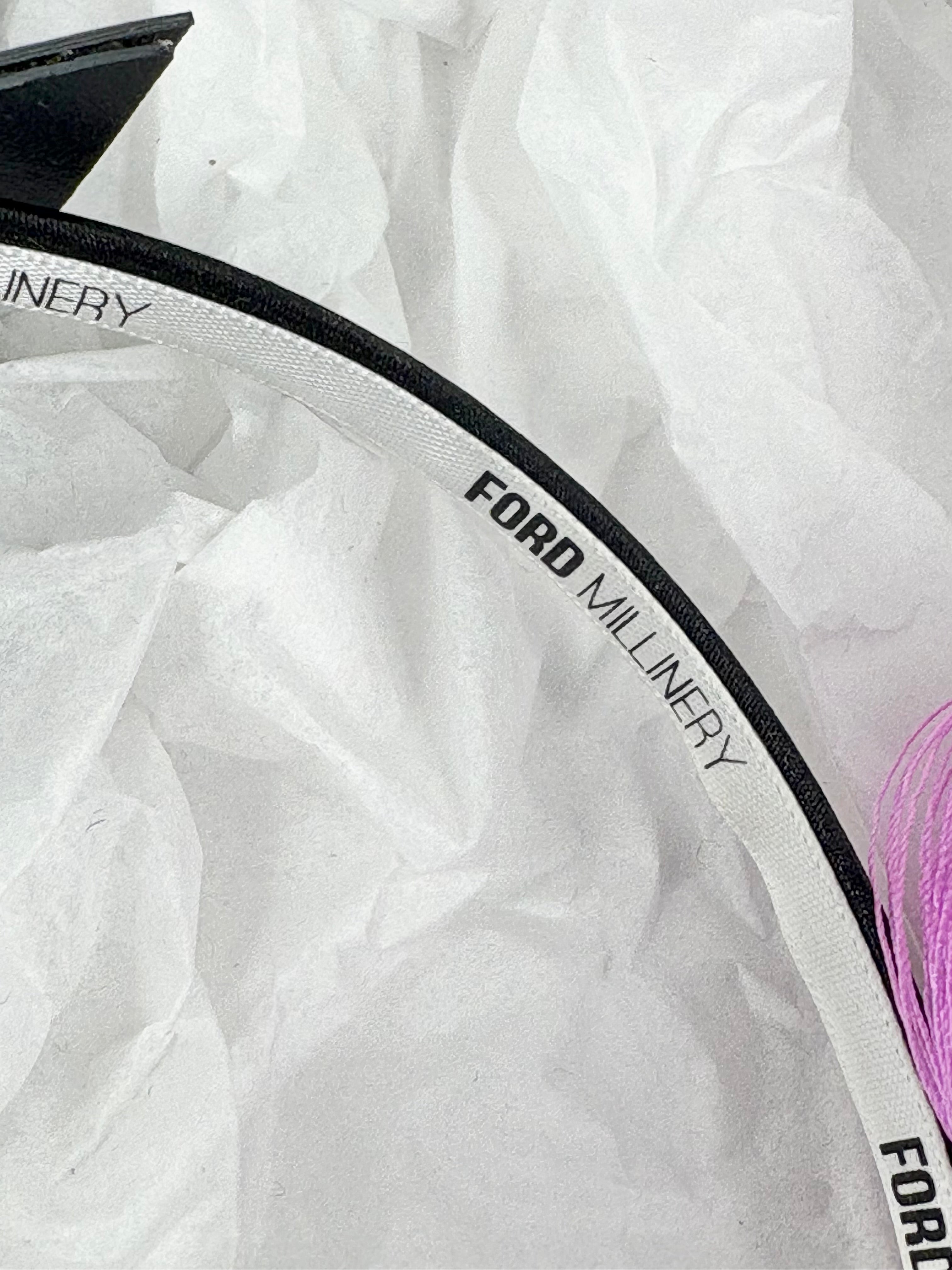 Ford Millinery Black Geometric Headband