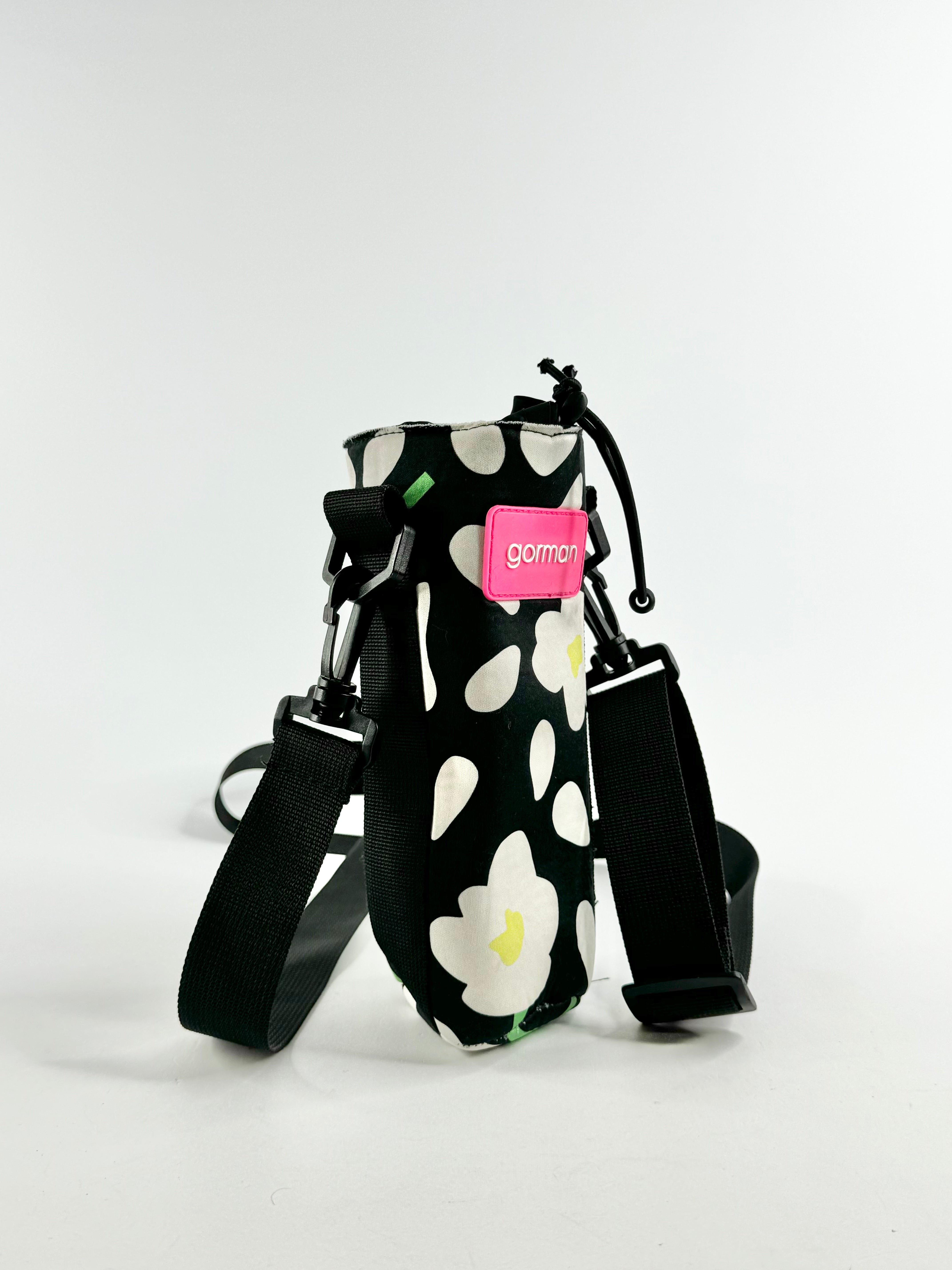 Gorman Black Flower Pattern Neoprene Drink Bottle Holder