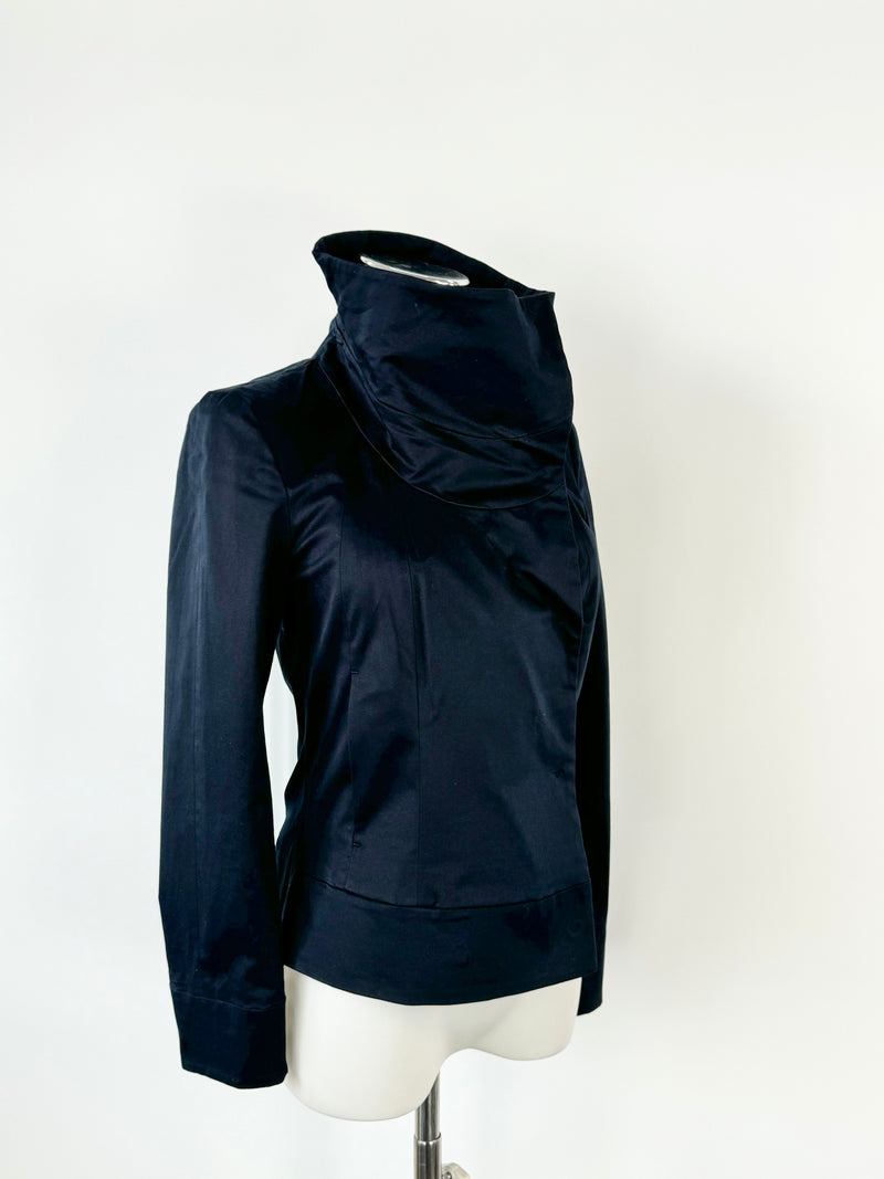 Calvin Klein Navy Blue Crop Jacket - AU8