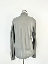 Zanone Stone Grey Polo Top - M