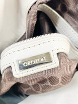 Oroton Warm Grey Pyramid Stud Shoulder Bag