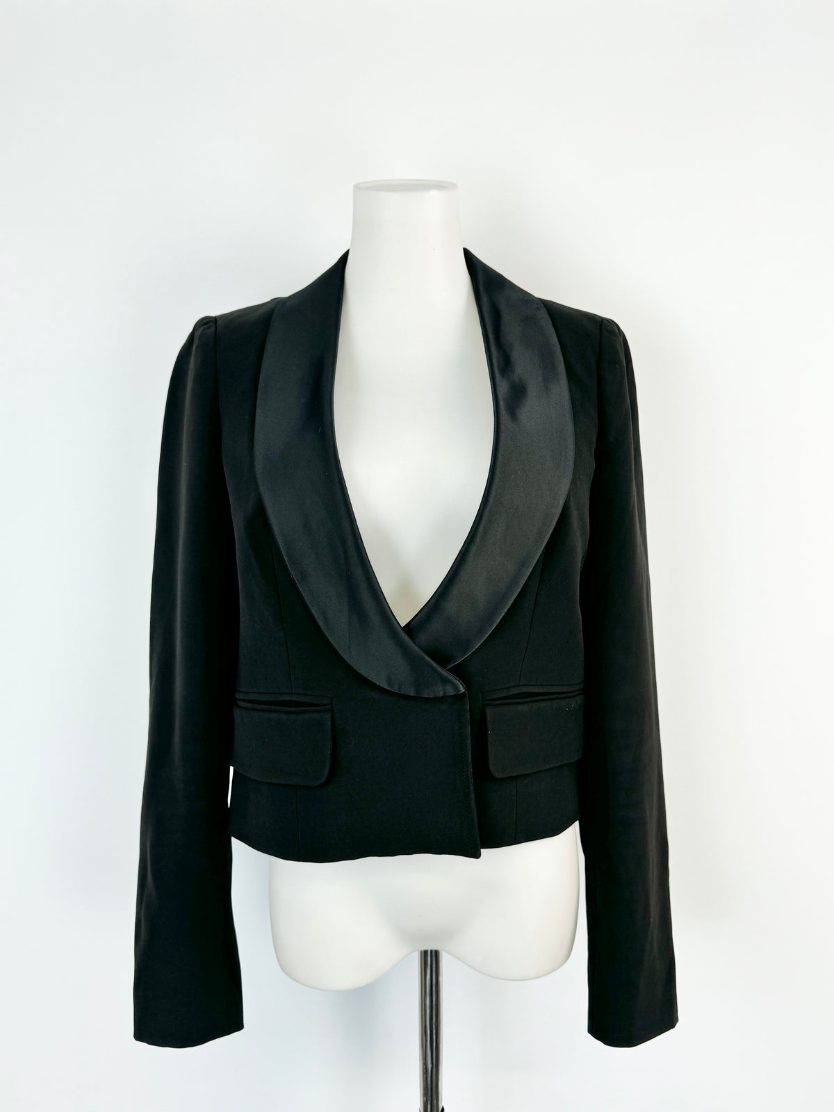 See By Chloe Cropped Black Blazer - AU10