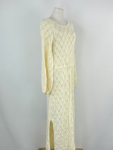 Kivari Ivory 'Claudia' Scoop Back Knit Dress - AU10