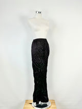 Jean Jones Black Crinkle Maxi Skirt - AU10