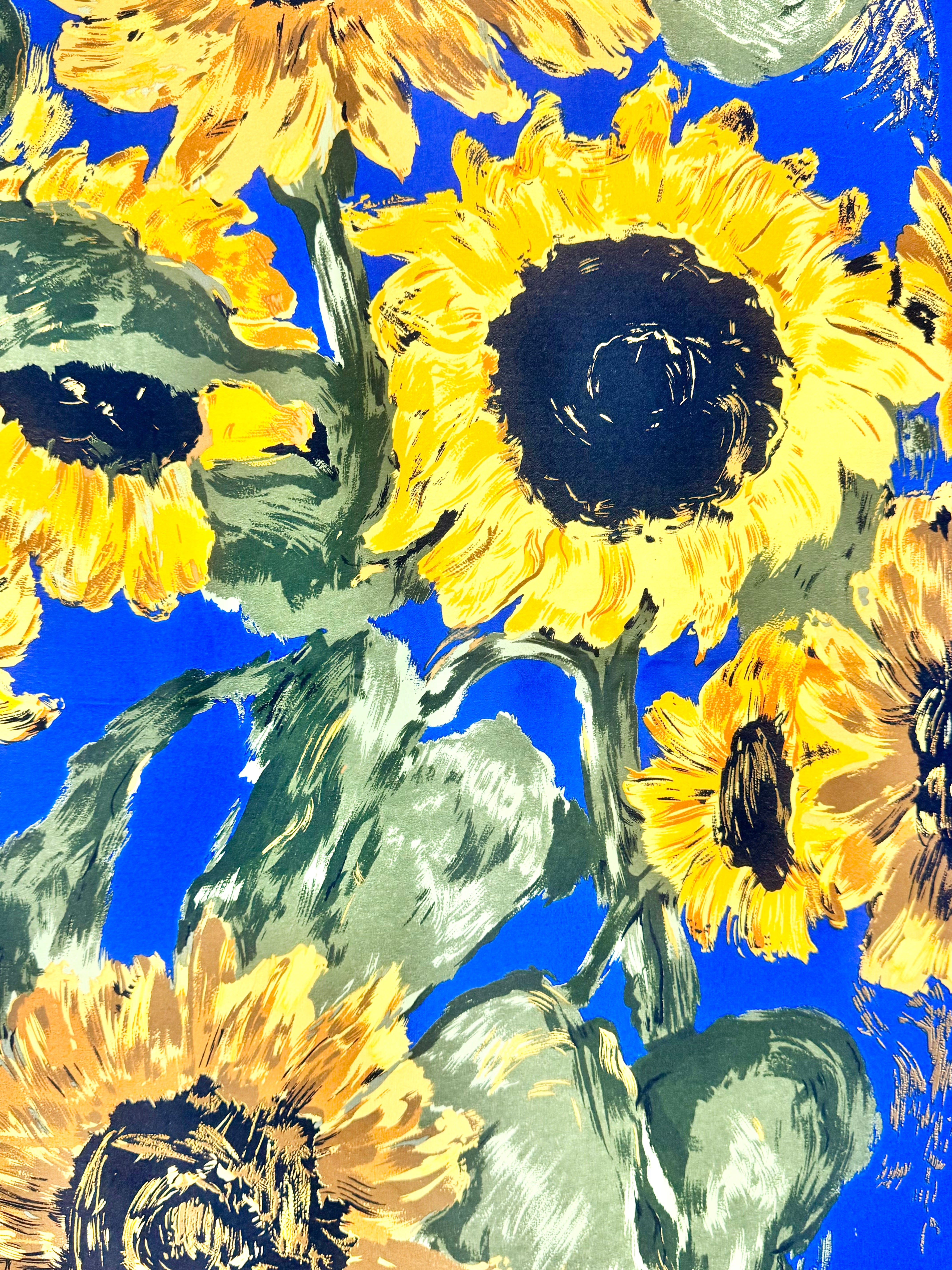 Vintage Metropolitan Museum of Art Impressionist Sunflowers Scarf