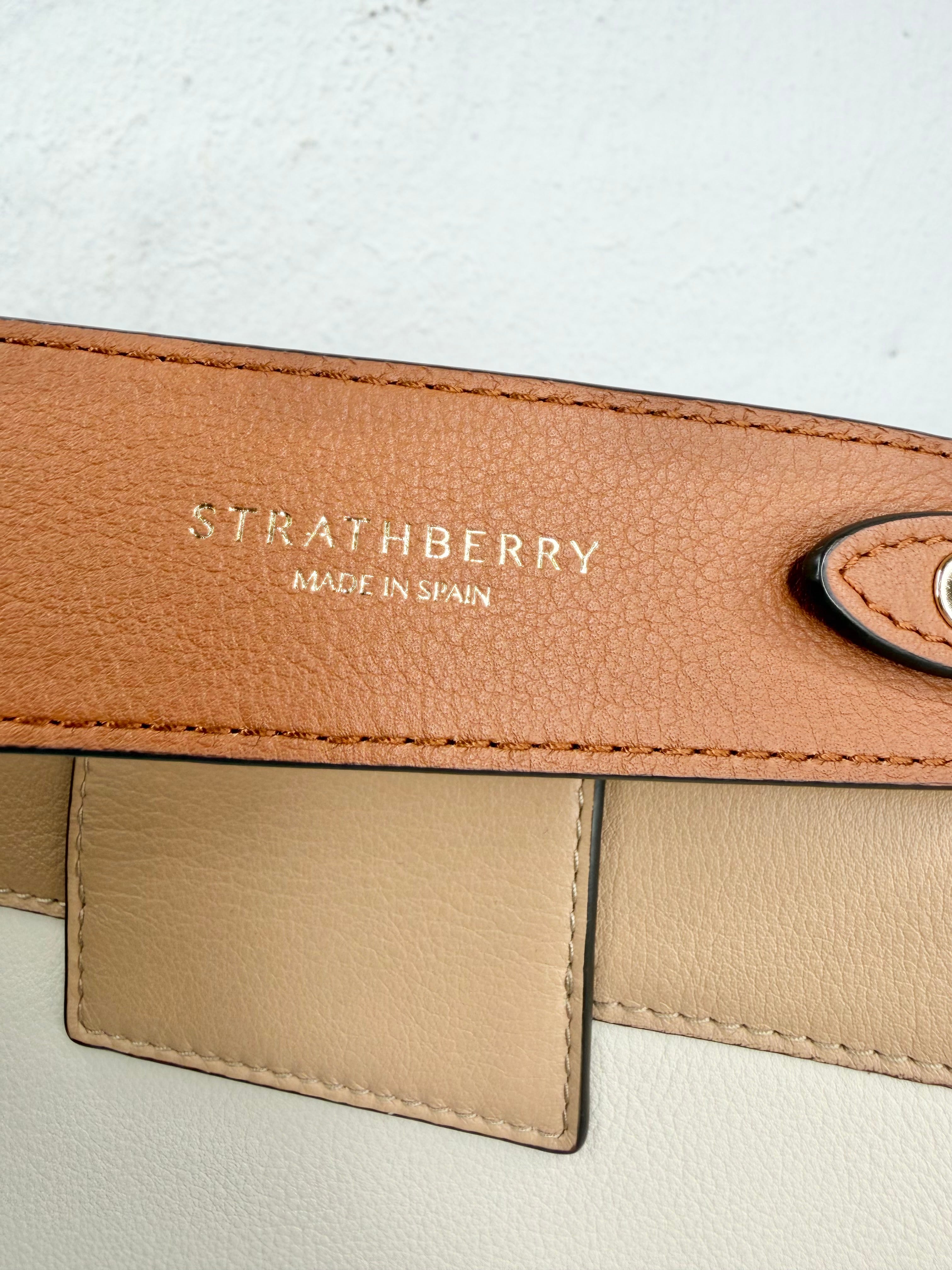 Strathberry Two-tone Leather Top Handle & Cross Body Bag