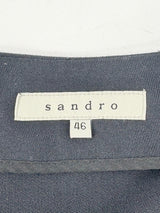 Sandro Black Wool-Blend Vest - 46