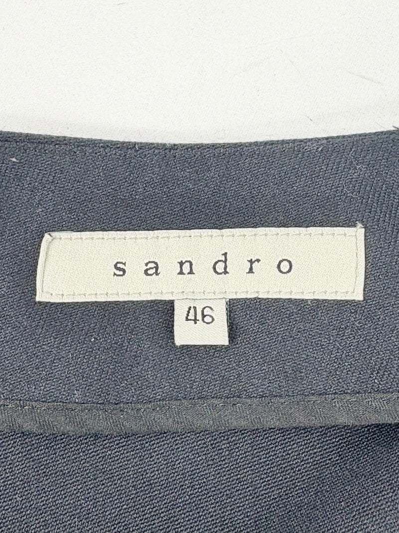 Sandro Black Wool-Blend Vest - 46