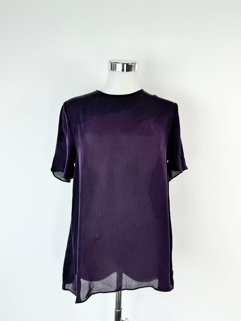 Camilla & Marc Aubergine Silk Top - AU10