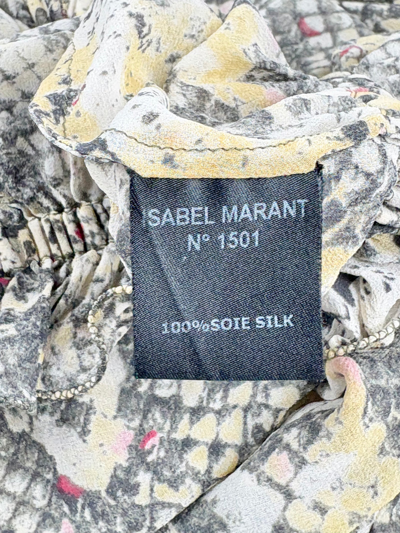 Isabel Marant Ruffled & Pleated Silk Blouse - AU8/10