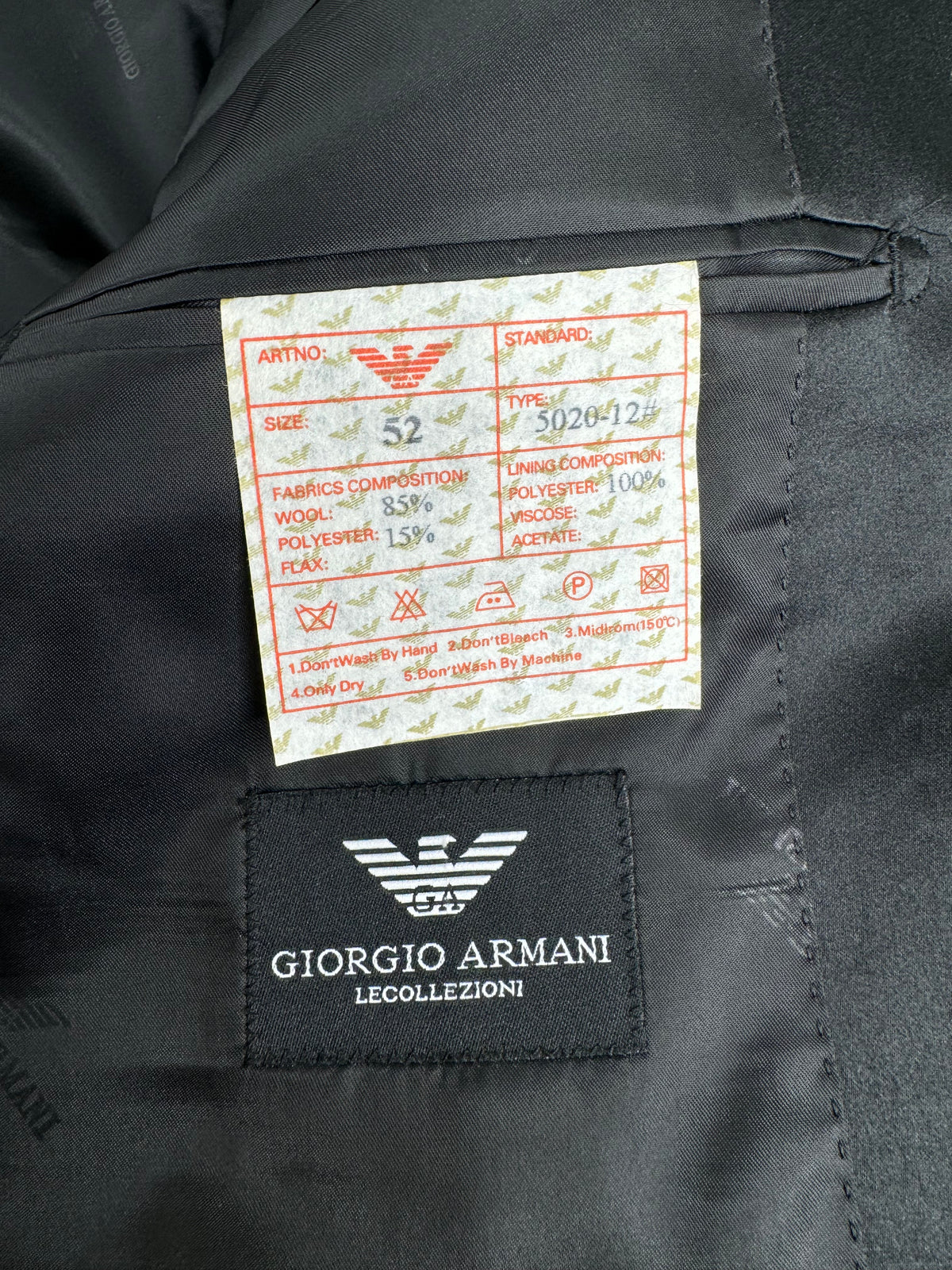 Vintage Giorgio Armani Black Suit - 52