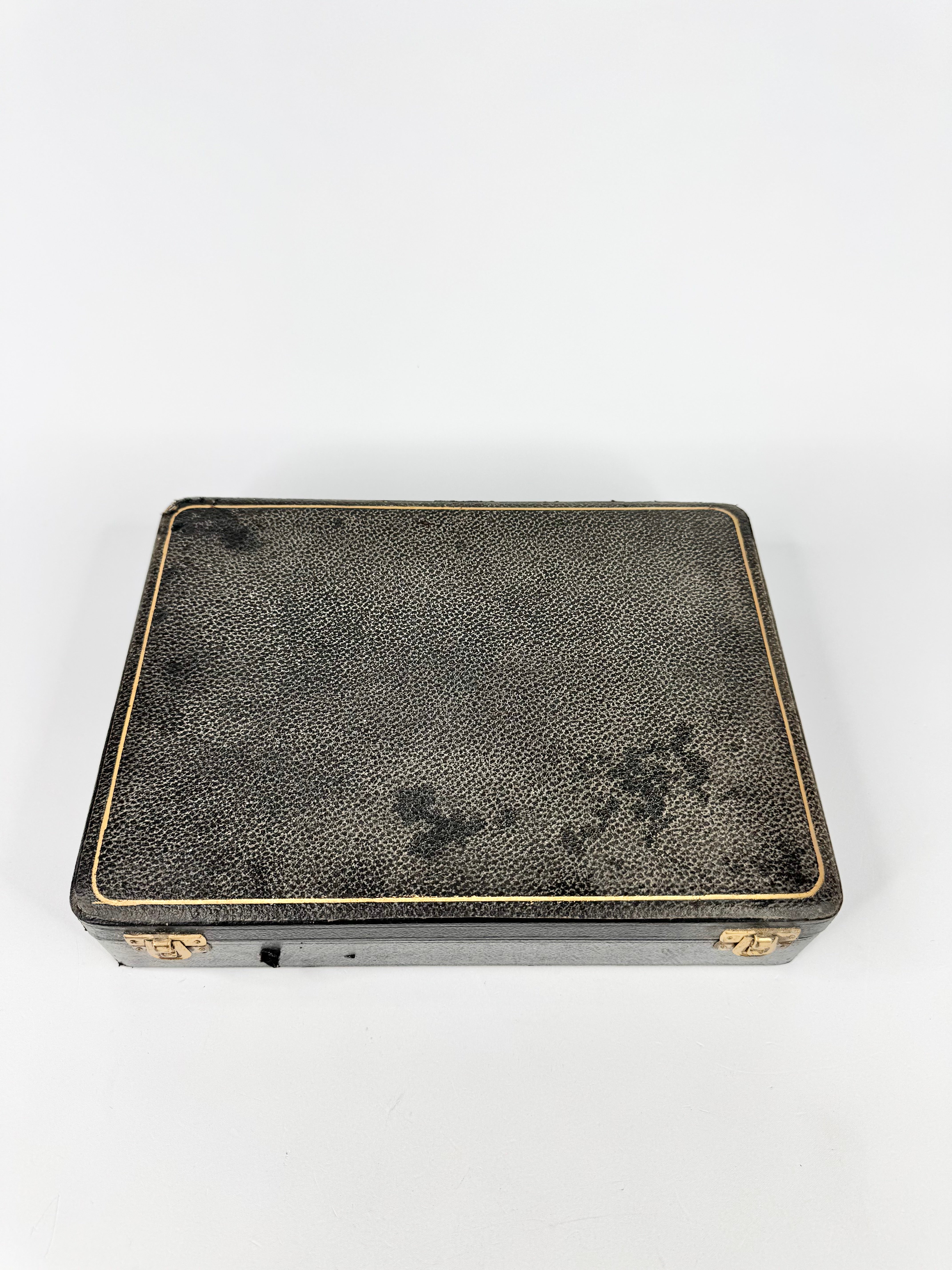 Vintage Art Deco Blue Guilloché Enamel Vanity Set