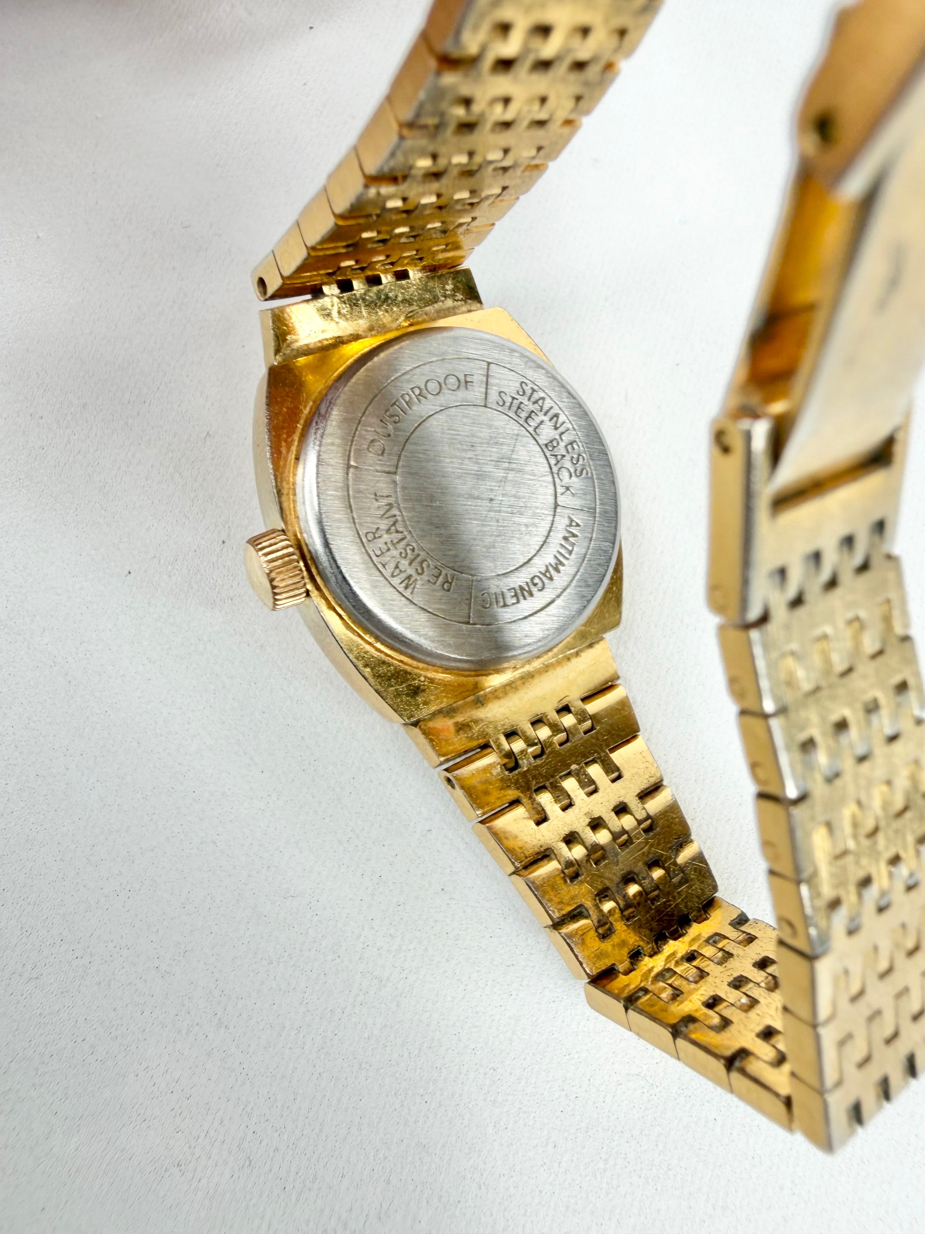 Vintage Monarch Swiss-Made Gold-Toned Wristwatch