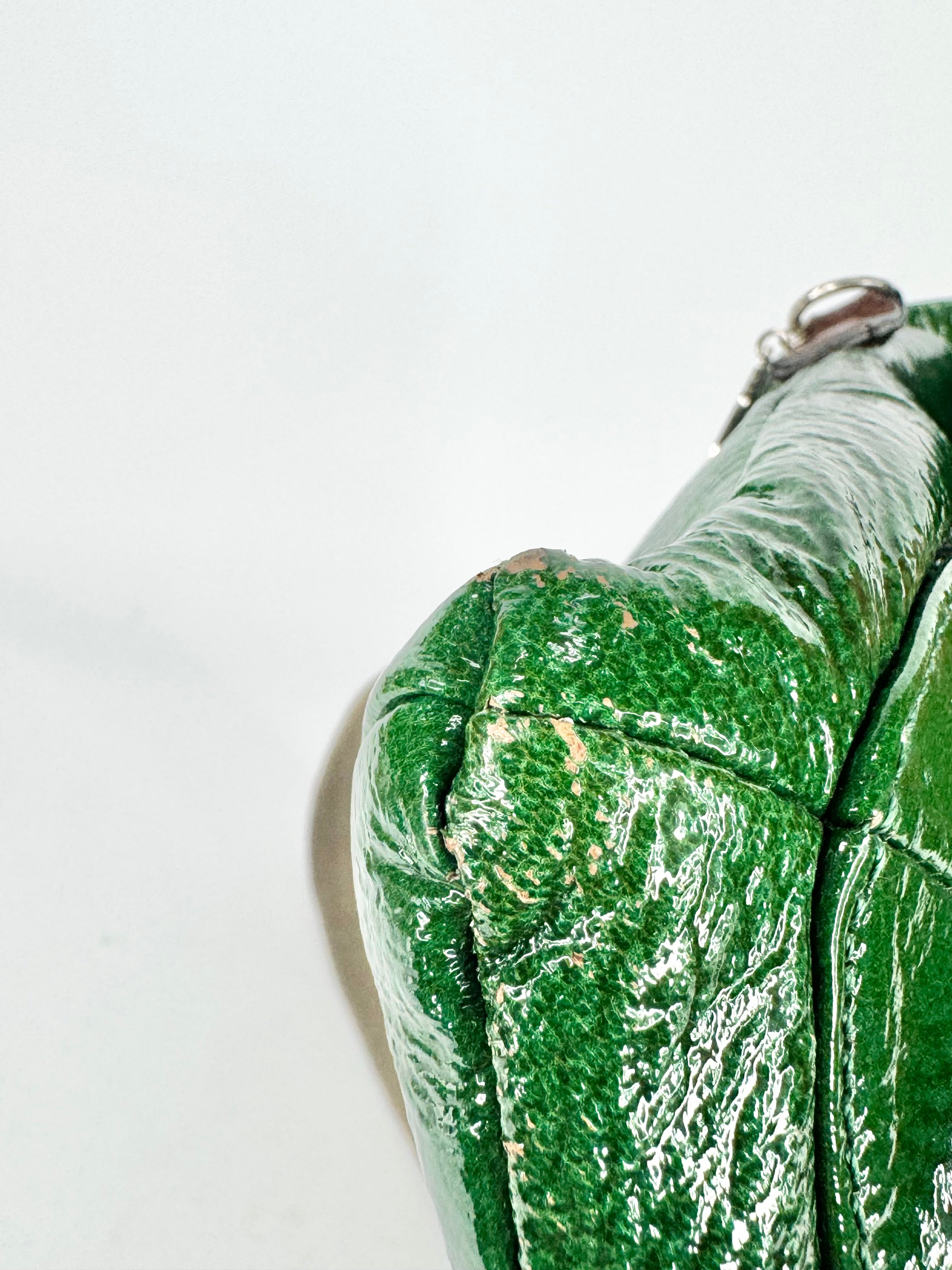 Lanvin Emerald Green Patent Leather Shoulder Bag