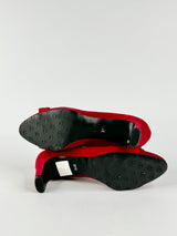 Trent Nathan Red Suede Heels - EU37