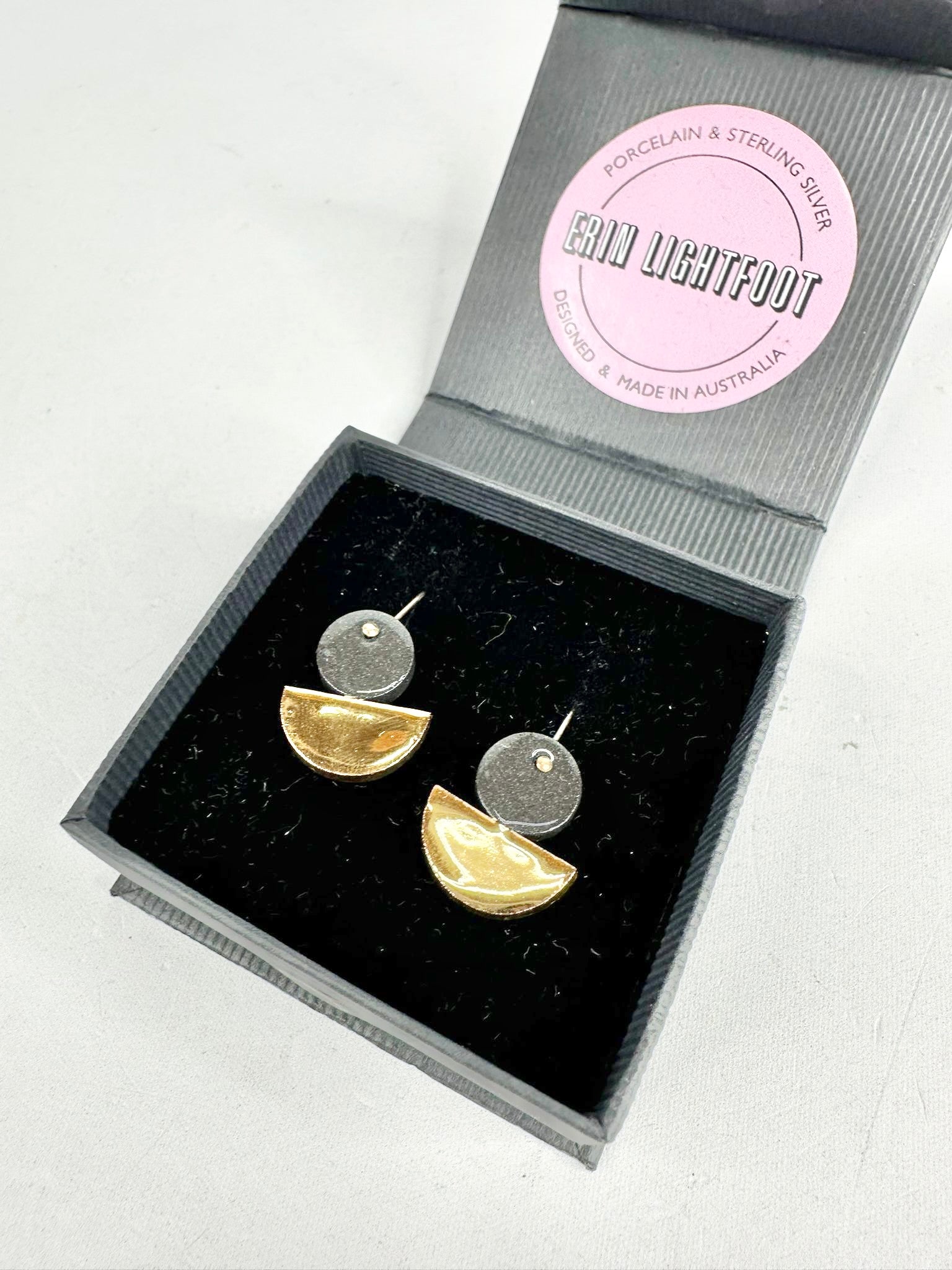 MFW Erin Lightfoot 'Float' Porcelain and Sterling Earrings