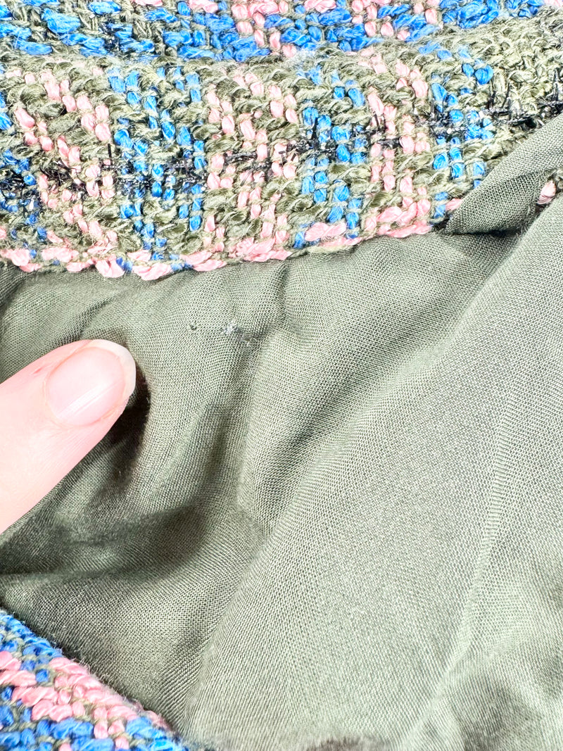 Essential Antwerp Green, Pink & Blue Plaid Coat - AU12