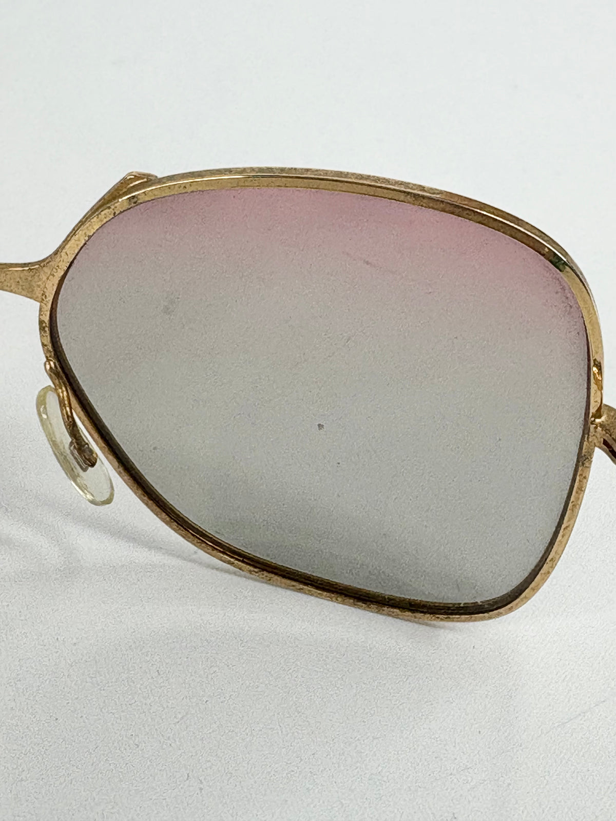 Vintage Gold-Tone Metal Frame/Gradient Lens Sunglasses
