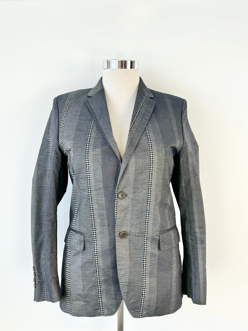 Kenzo Charcoal Grey Striped Blazer - 52