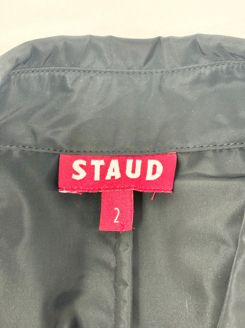 Staud Black Sleeveless Polyester Shirt-Dress - AU8/10