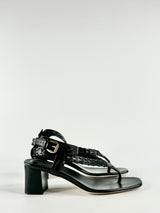 Scanlan Theodore Black 'Lashed' Sandals - EU36