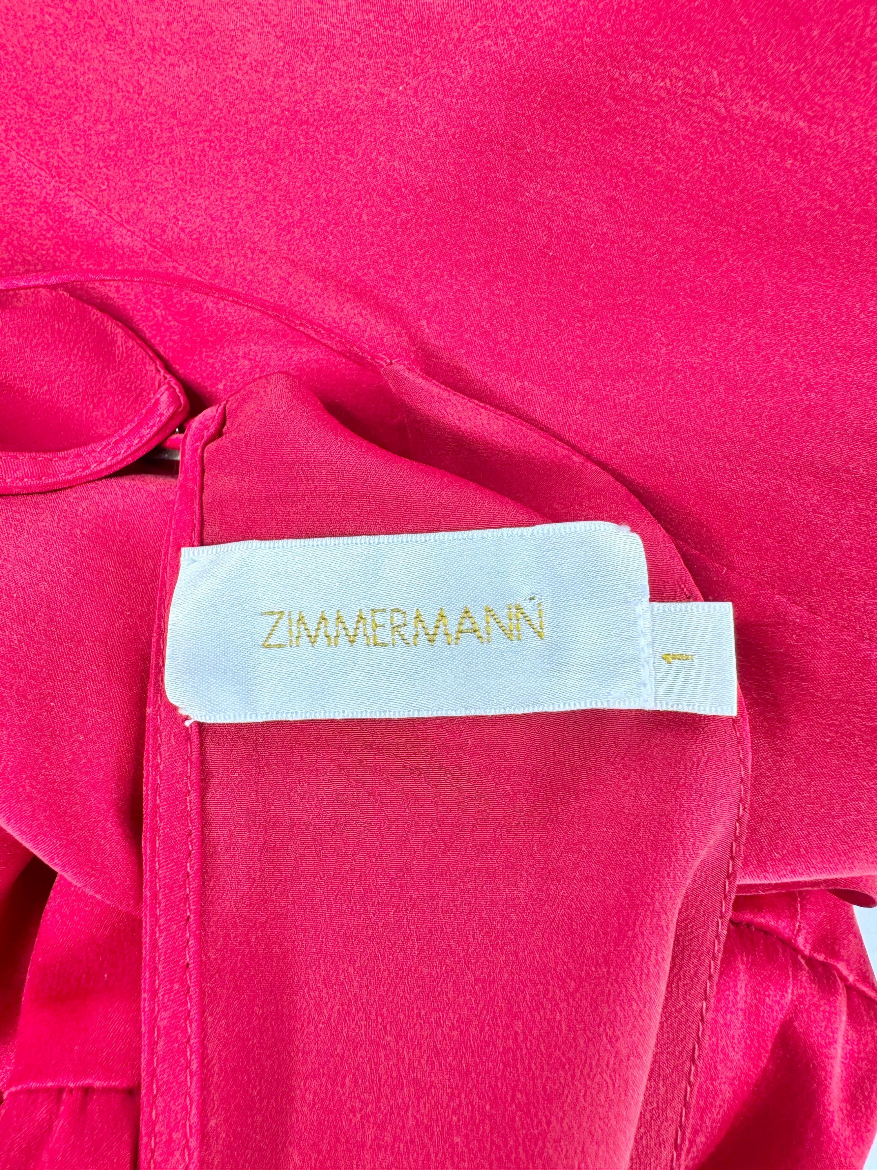 Zimmermann Crimson Silk Maxi Dress - AU10