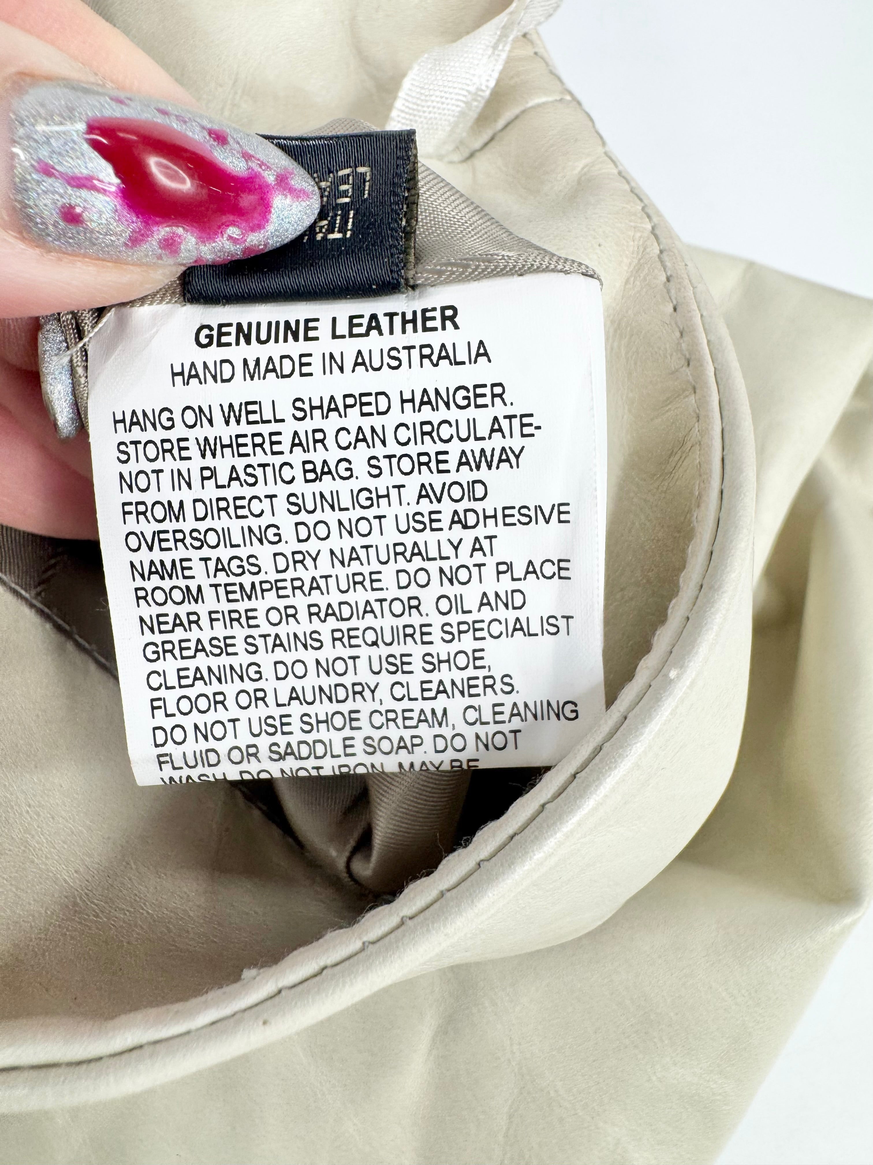 Oris Cement Leather Skirt - AU10/12