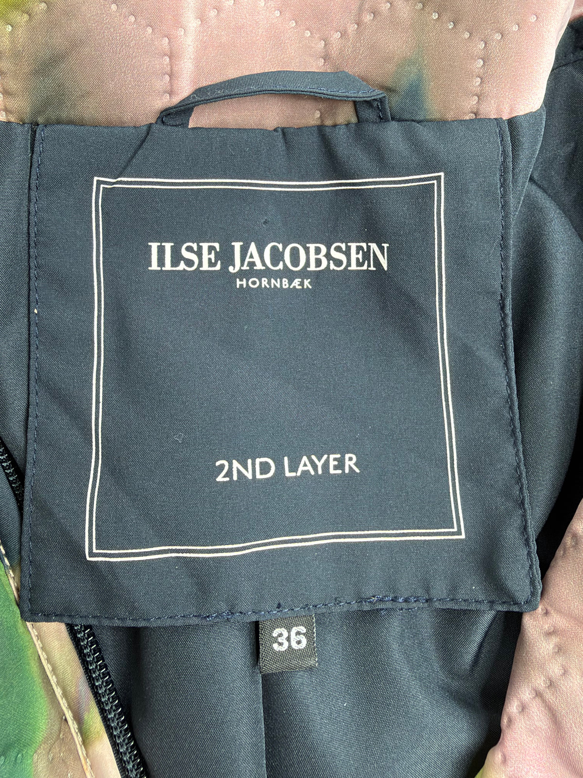 llse Jacobsen Pink & Green Honeycomb Quilted Jacket - AU8/10