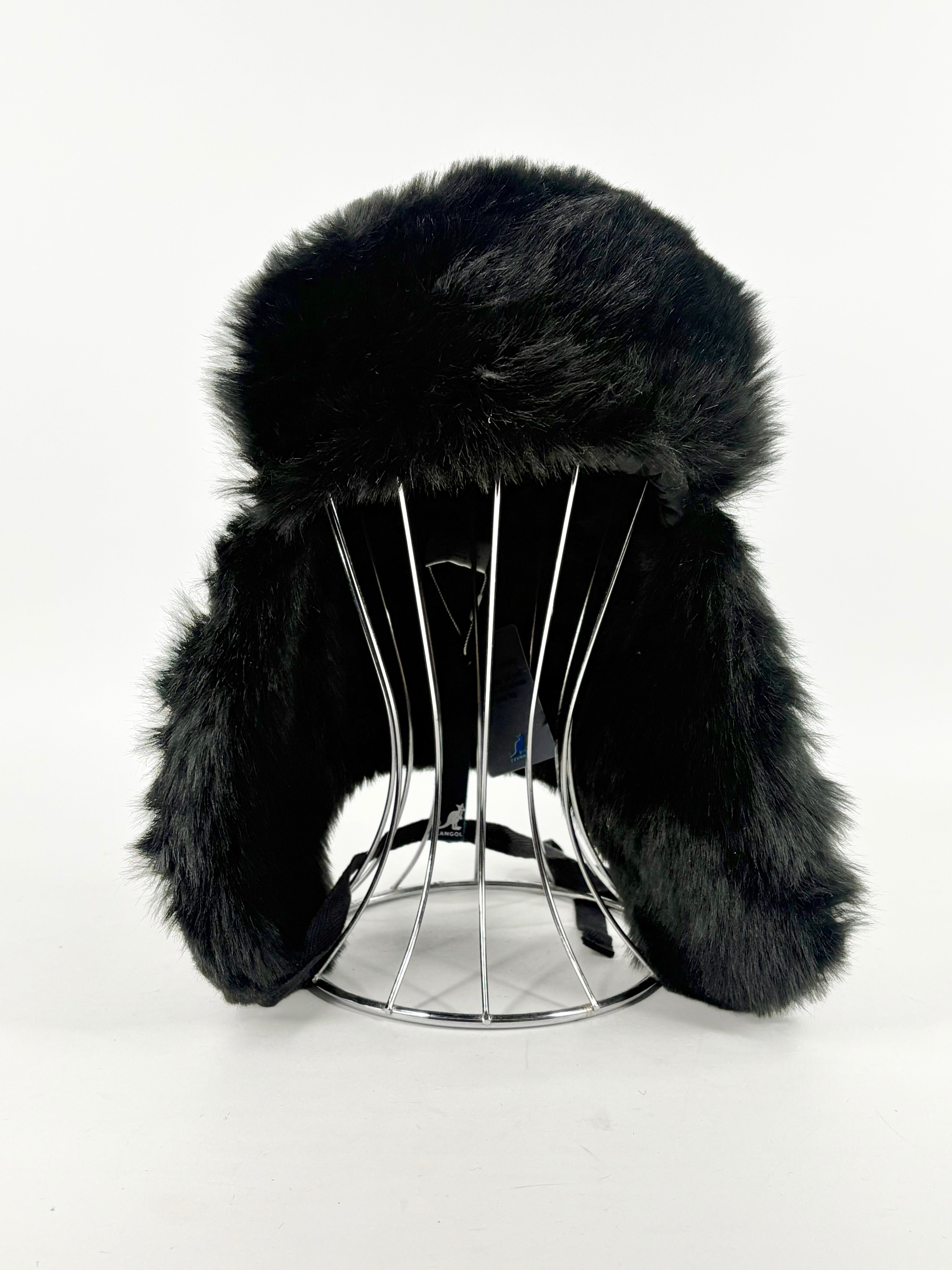 Kangol Black Trapper-Style Hat