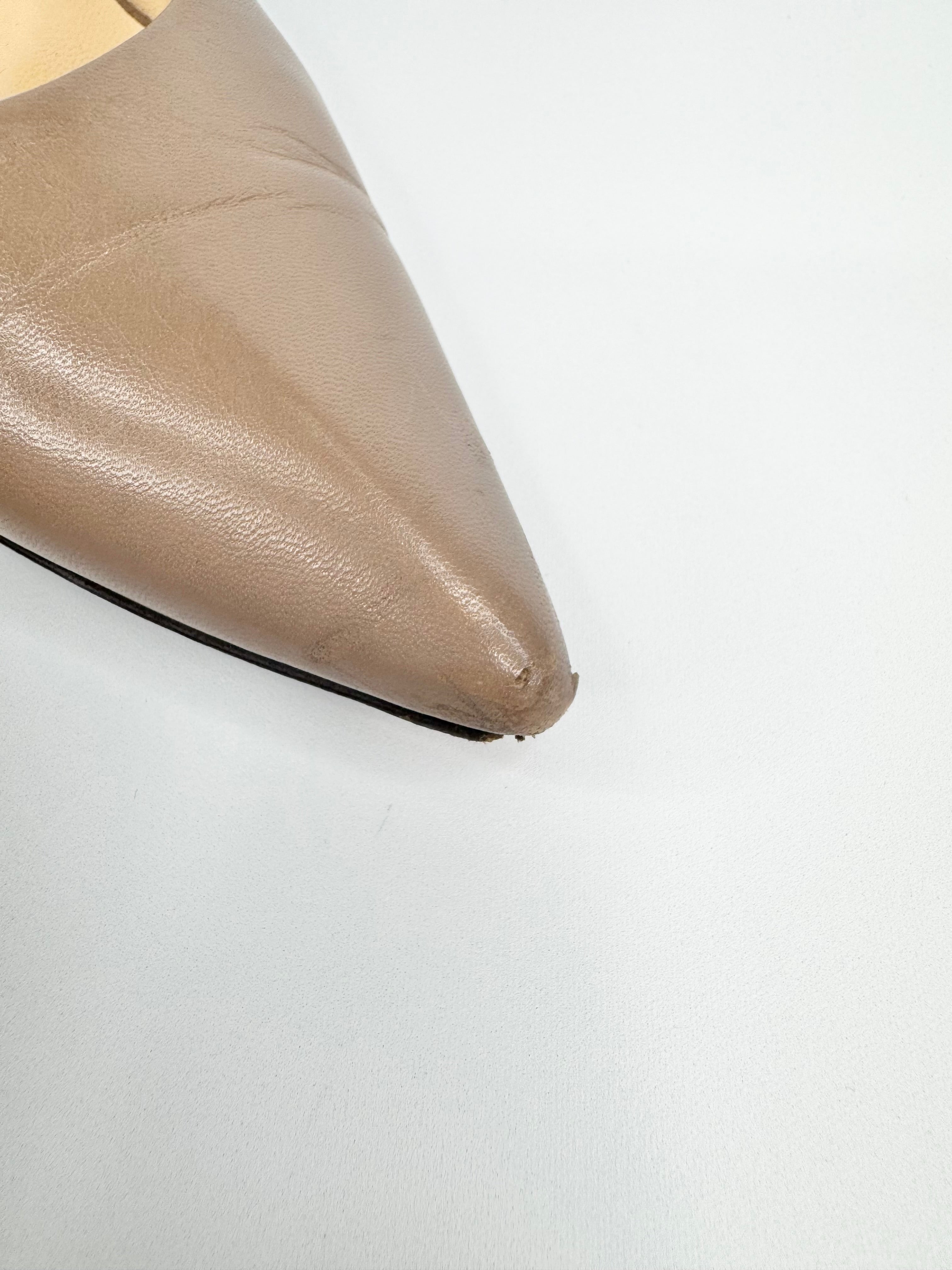 Helmut Lang Taupe Sling Back Pumps - EU37