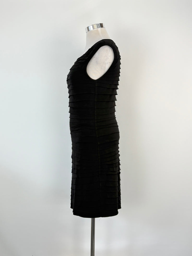 Lauren Vidal Black 'Tao' Tiered Shift Dress - AU10/12