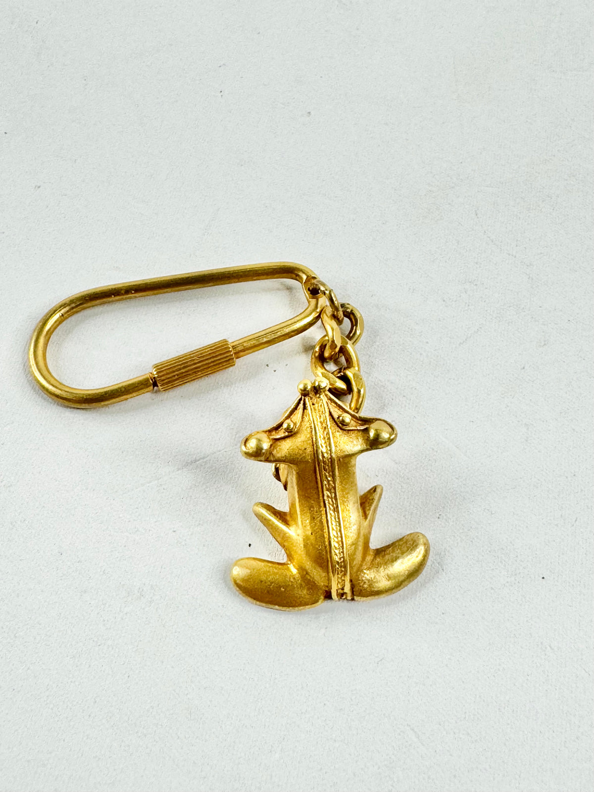 24ct Gold Plated Frog Key Ring