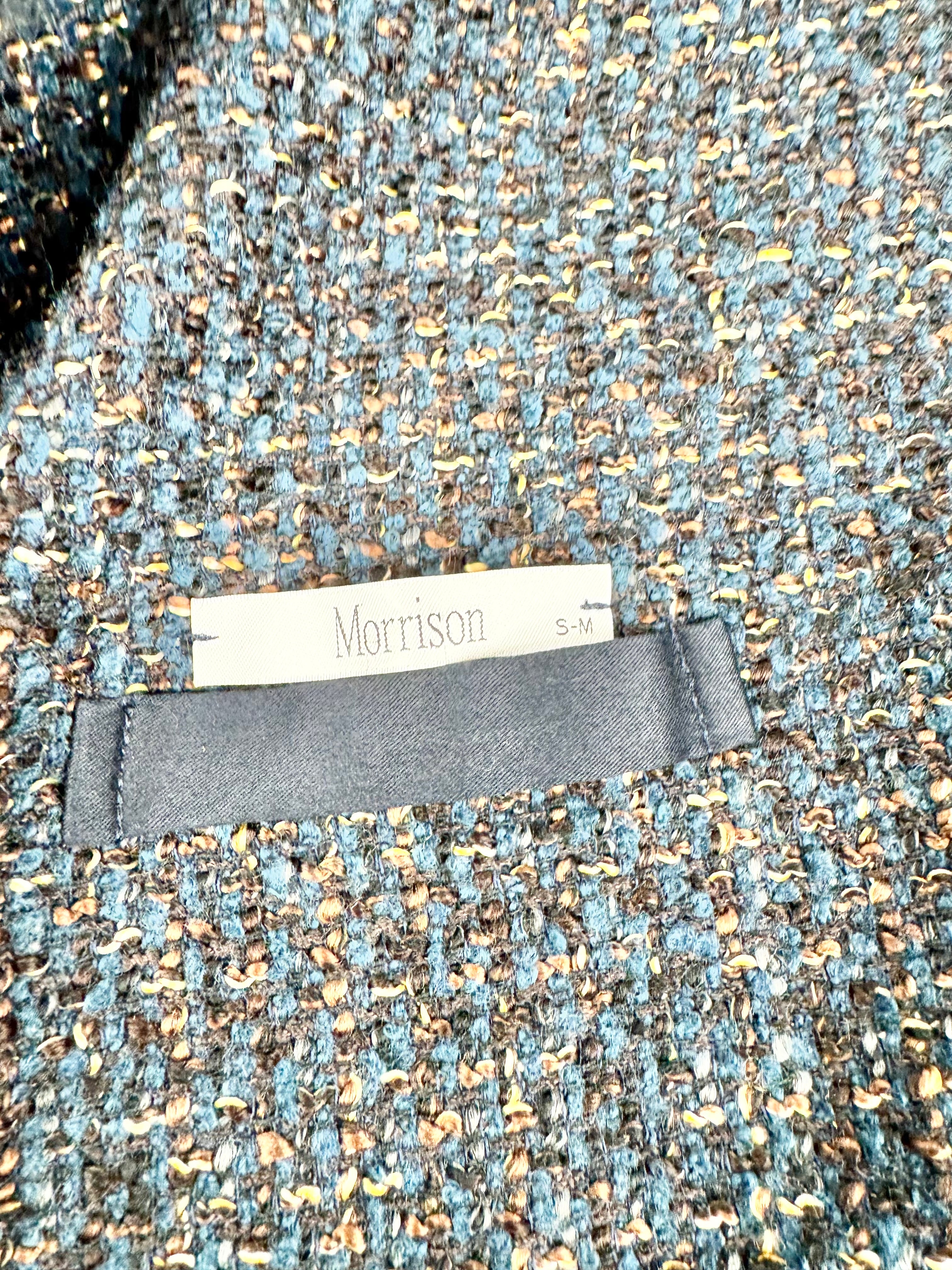 Morrison Blue & Gold Woven Cardigan - AU10