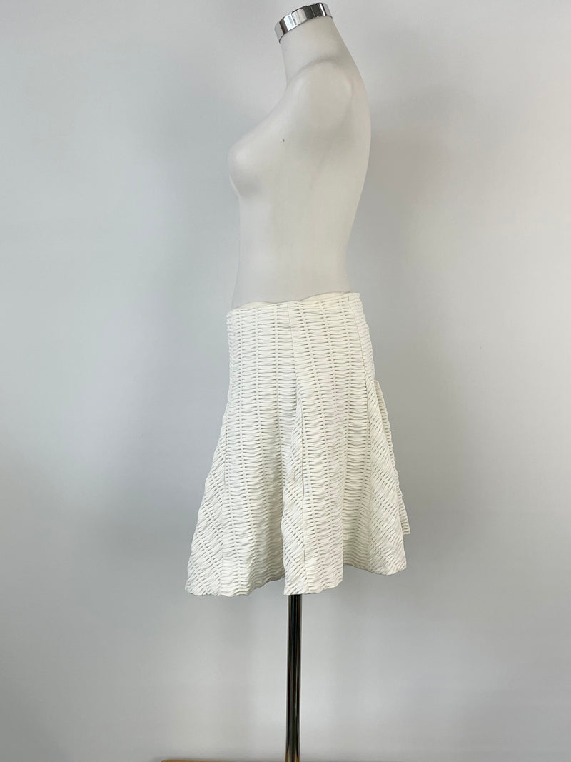 Rag & Bone Ivory Wave-Textured Midi Skirt - AU8/10