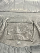 90s Vintage Saray Black Leather Jacket - AU10/12
