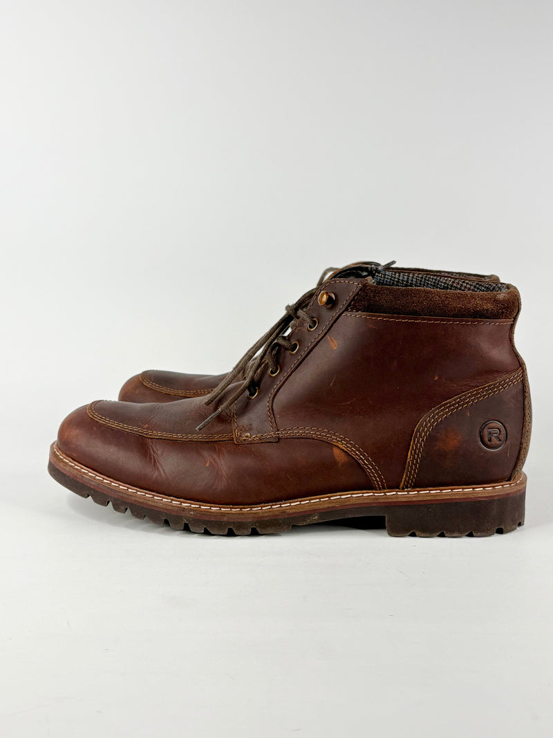 Rockport Dark Brown Leather Lace-Up Ankle Boots - EU45