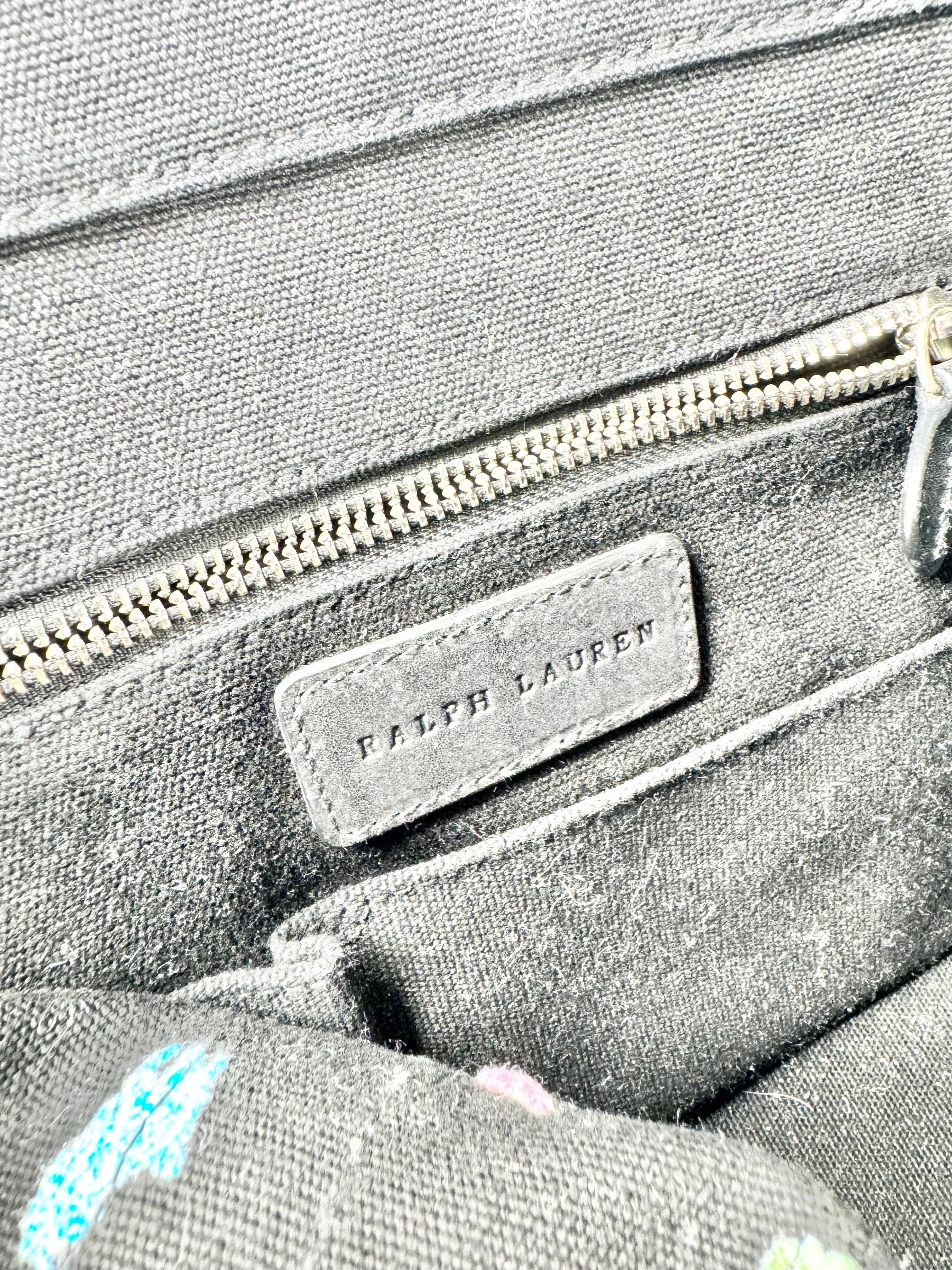 Polo Ralph Lauren Black Cotton Mini Tote Bag