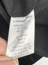 Christopher Esber Black Asymmetric-Velour Panel Mini Skirt - AU12