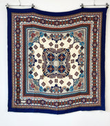 Blue Patterned Turkish Silk Scarf