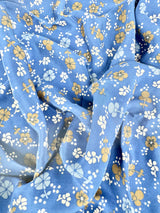 Jaeger London Blue Floral Silk Scarf